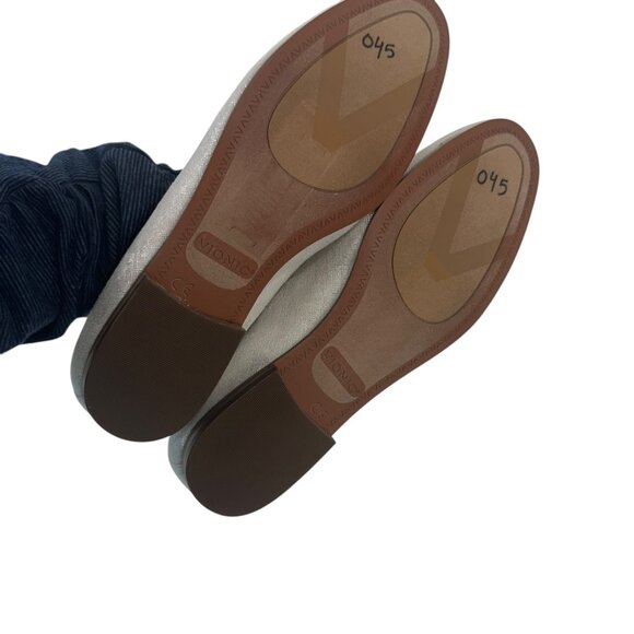 Vionic Women Silver Metallic Slip-On Loafers Comfort Shoes SZ 6 Textile Upper - Picture 5 of 12